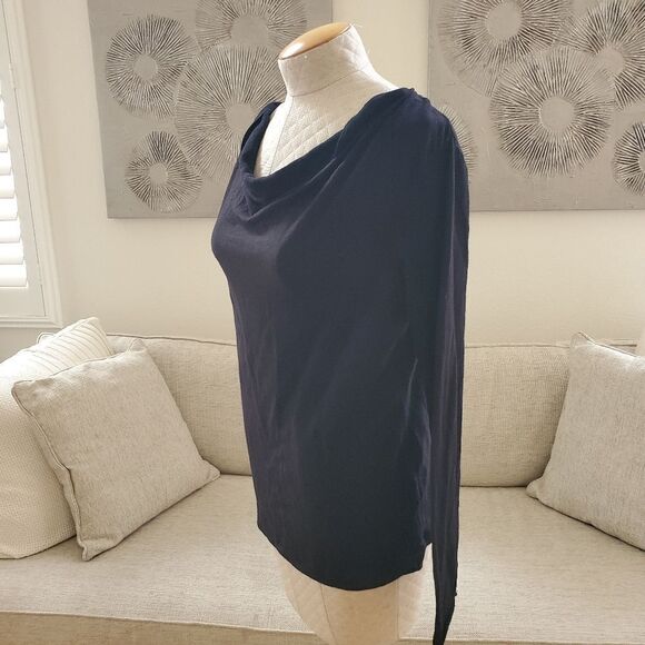 🌹 HALOGEN 🌹 Cowl Neck Long Sleeve Knit Top - [Medium, Black] - Picture 4 of 11